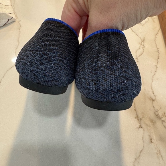 Rothy’s The Point Flat Blue Night Metallic 7.5 Retired - Picture 13 of 14